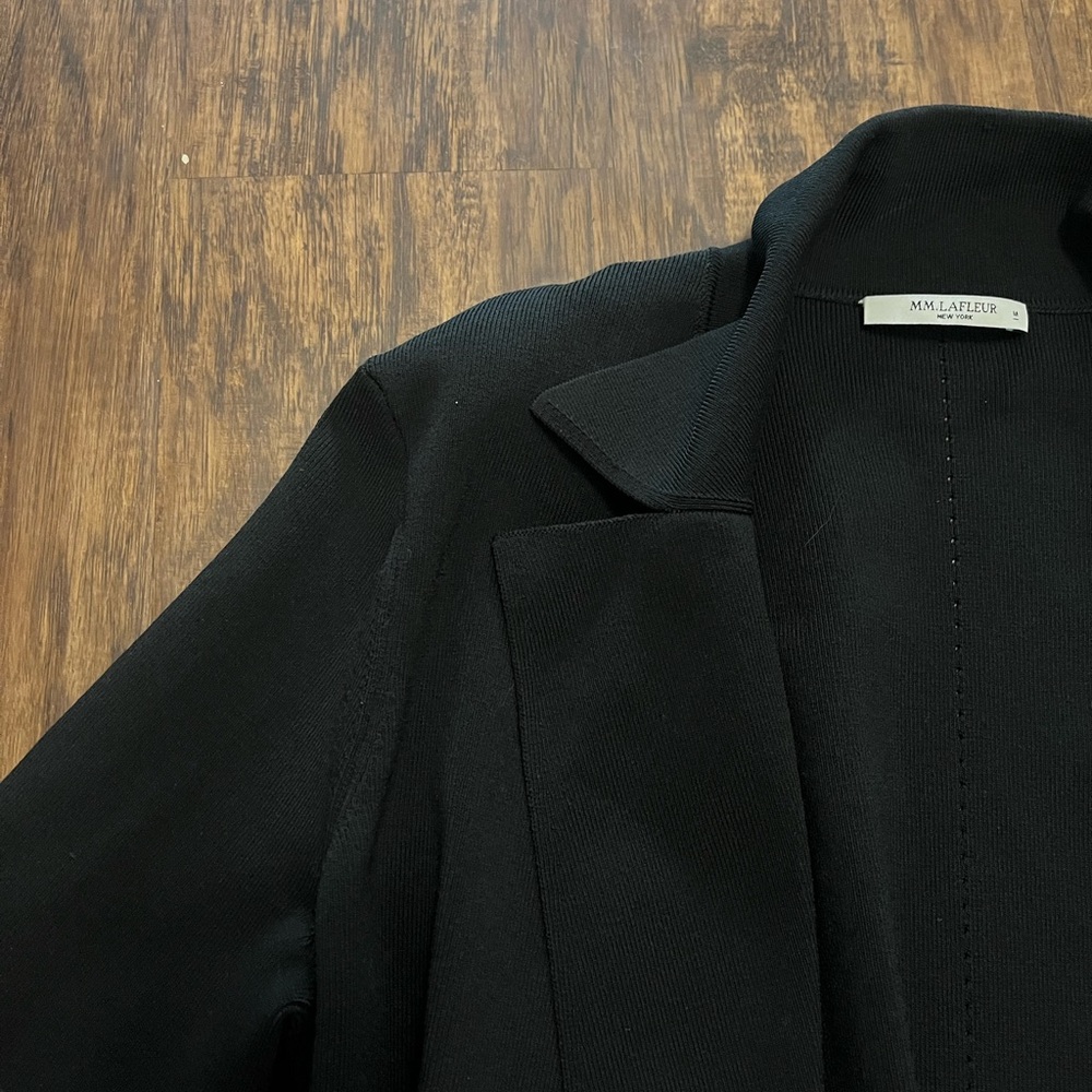 MM Lafleur The Merritt Wrap Jardigan blazer black size medium - Picture 10 of 13